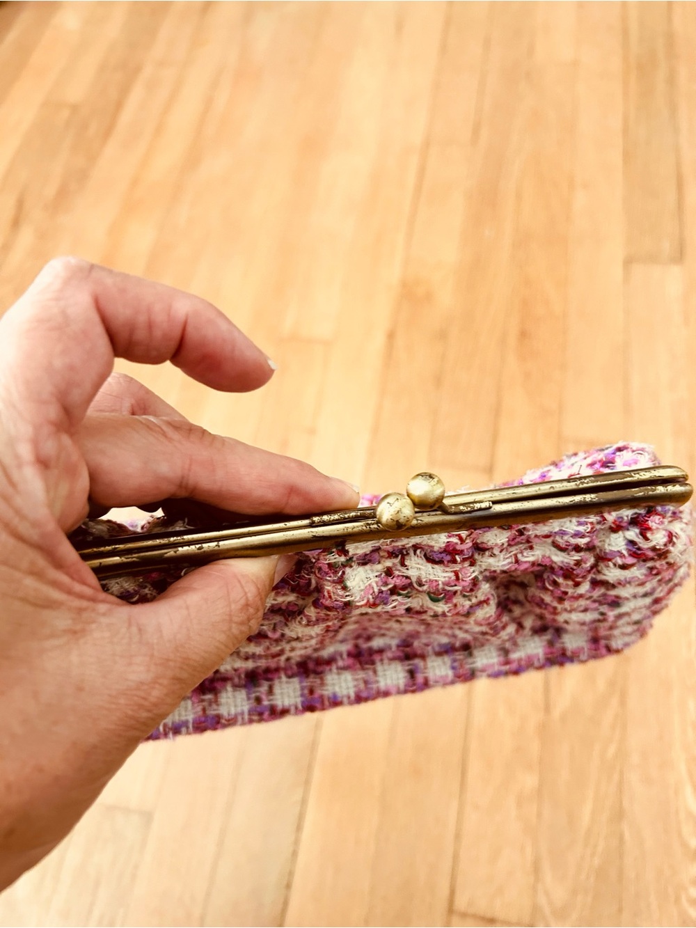 Anthropologie Tweed Frame Clutch Bag - Picture 4 of 4